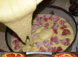 Kolač sa jagodama ne samo da se brzo pravi, već ima i sočan i neverovatno ukusan ukus.