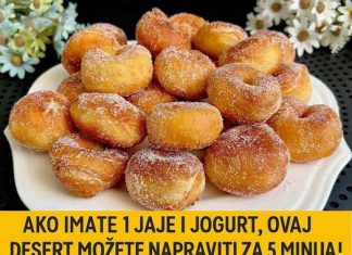 Ako slučajno posjedujete posudu jogurta i jedno jaje, možete bez muke napraviti ovaj slatki desert u samo minuti!