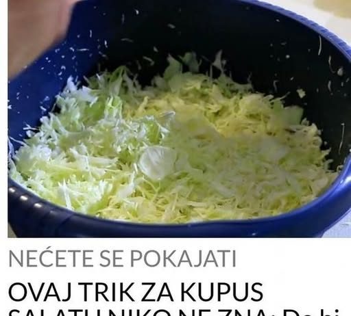 NITKO NIJE SVJESAN OVOG HACKA ZA SALATU OD KUPUSA: Da biste postigli SOČNU teksturu, samo uključite jedan poseban SASTOJAK i nikada nećete kušati ništa dražesnije.