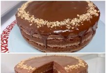 Evo klasičnog recepta za tortu: tijesto jednostavno izlijte iz kutlače bez nadjeva.