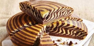 Recept za zebra tortu: Biskvit s uzorkom koji se radi bez miksera.
