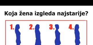 Pažljivo pogledajte sliku i odaberite ženu koja izgleda najstarije.