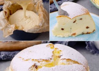 Sastojci su samo jaja, grčki jogurt, brašno, šećer i prašak za pecivo. To rezultira iznimno pahuljastim kolačem.