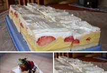 Glatka, prozračna i bogata voćnošću… predstavljena u obliku kriški za praktičnu pripremu.