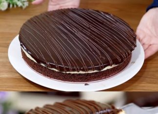 NAJFINIJA ČOKOLADNA TORTA SA PUDINGOM OD VANILIJE! 🍫🍮 Istinski se otapa u ustima, predstavljajući besprijekoran spoj okusa!