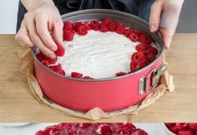 Brzi desert od malina bez pečenja.