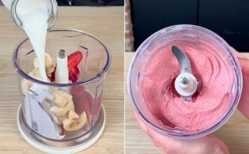 OPTIMALAN SLADOLED OD TRI SASTOJKA! 🍓🍌🍦 Krema od jagode i banane pripremljena na brzinu – brzo, hranjivo i okrepljujuće!