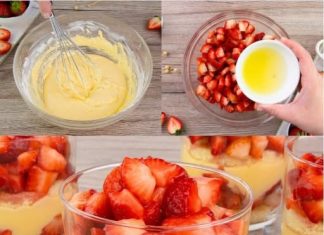 Nezaboravne šalice ukrašene vrhnjem i jagodama! Lagani su, osvježavajući i brzo se pripremaju! 😍🍮