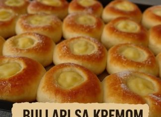 Bullari popraćen bogatom kremom od vanilije.