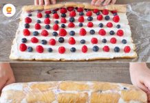 Jednostavno pomiješajte sastojke, zamrznite i uživajte u iskustvu! Ljetna rolada bez pečenja prekrasna je poslastica koja se lako otapa u ustima. 🍦🫐