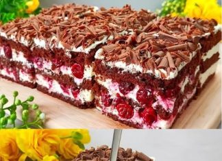 Ovaj desert, koji se naziva brzi čokoladni kolač od višanja, ne samo da pruža izniman okus, već ima i vizualno upečatljiv izgled kada je potpuno sastavljen.