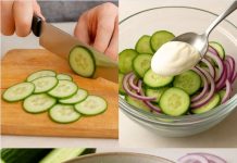 HLADNA LJETNA SALATA SA KRASTAVCIMA I LUKOM – GOTOVA ZA SAMO 10 MINUTA! ⏱️ Osnažujuća mješavina okusa, idealna za toplo vrijeme!