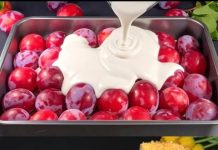 Savršen kolač od šljiva za samo 10 minuta! Najbolji recept. Topi se u ustima.