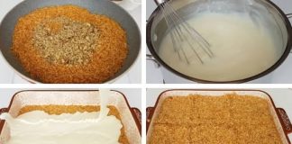 **MUHALEBI KADAIF – DESERT BEZ PEĆNICE** 😍 Neodoljiva kombinacija kremastog muhalebija i hrskavog kadaifa, savršeno osvježenje koje možete pripremiti i bez pećnice! 🍴💛