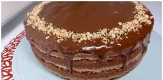 Evo klasičnog recepta za tortu: tijesto jednostavno izlijte iz kutlače bez nadjeva.