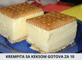 Krempita s biskvitom gotova za 10 minuta