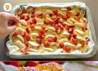 SOČAN I MEKAN KOLAČ SA JAGODAMA I JABUKAMA 🍓🍏Pripremljen u jednoj zdjeli za jednostavan užitak!