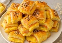 Zalogaji od lisnatog tijesta sa šunkom i sirom – savršeno predjelo gotovo za manje od 30 minuta! Zalogaji od lisnatog tijesta sa šunkom i sirom – savršeno predjelo gotovo za manje od 30 minuta! - featured image