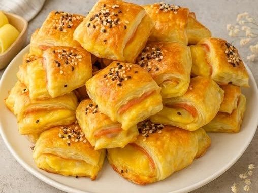 Zalogaji od lisnatog tijesta sa šunkom i sirom – savršeno predjelo gotovo za manje od 30 minuta! - featured image Zalogaji od lisnatog tijesta sa šunkom i sirom – savršeno predjelo gotovo za manje od 30 minuta! - featured image