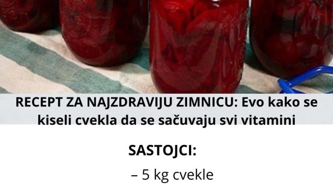 RECEPT ZA NAJZDRAVIJU ZIMNICU: Evo kako se kiseli cvekla da se sačuvaju svi vitamini - featured image RECEPT ZA NAJZDRAVIJU ZIMNICU: Evo kako se kiseli cvekla da se sačuvaju svi vitamini - featured image