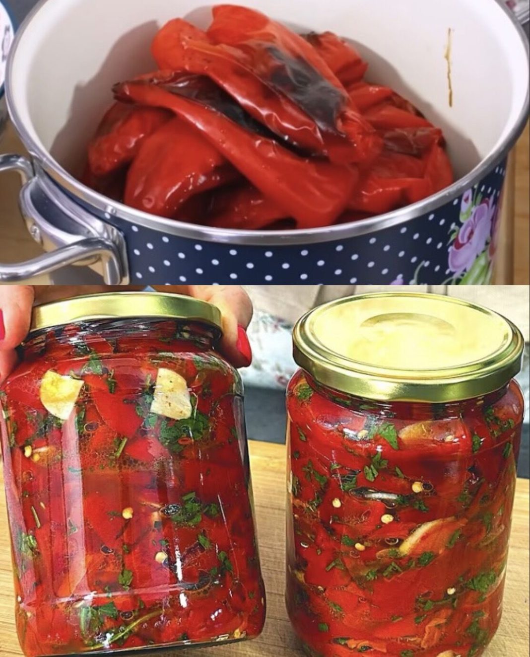 Bez 50 tegli ne čekam zimu…Pečene paprike sa belim lukom, najukusnija zimnica - featured image