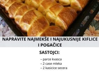 NAPRAVITE NAJMEKŠE i najukusnije kiflice i pogače NAPRAVITE NAJMEKŠE i najukusnije kiflice i pogače - featured image