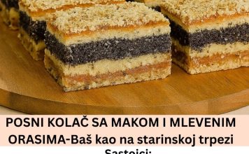 P0SNI K0LAČ SA MAK0M I MLEVENIM 0RASIMA-Slojevit, VIS0K i preukusan – baš kao na STARINSK0J trpezi Recipes-Advices - featured image