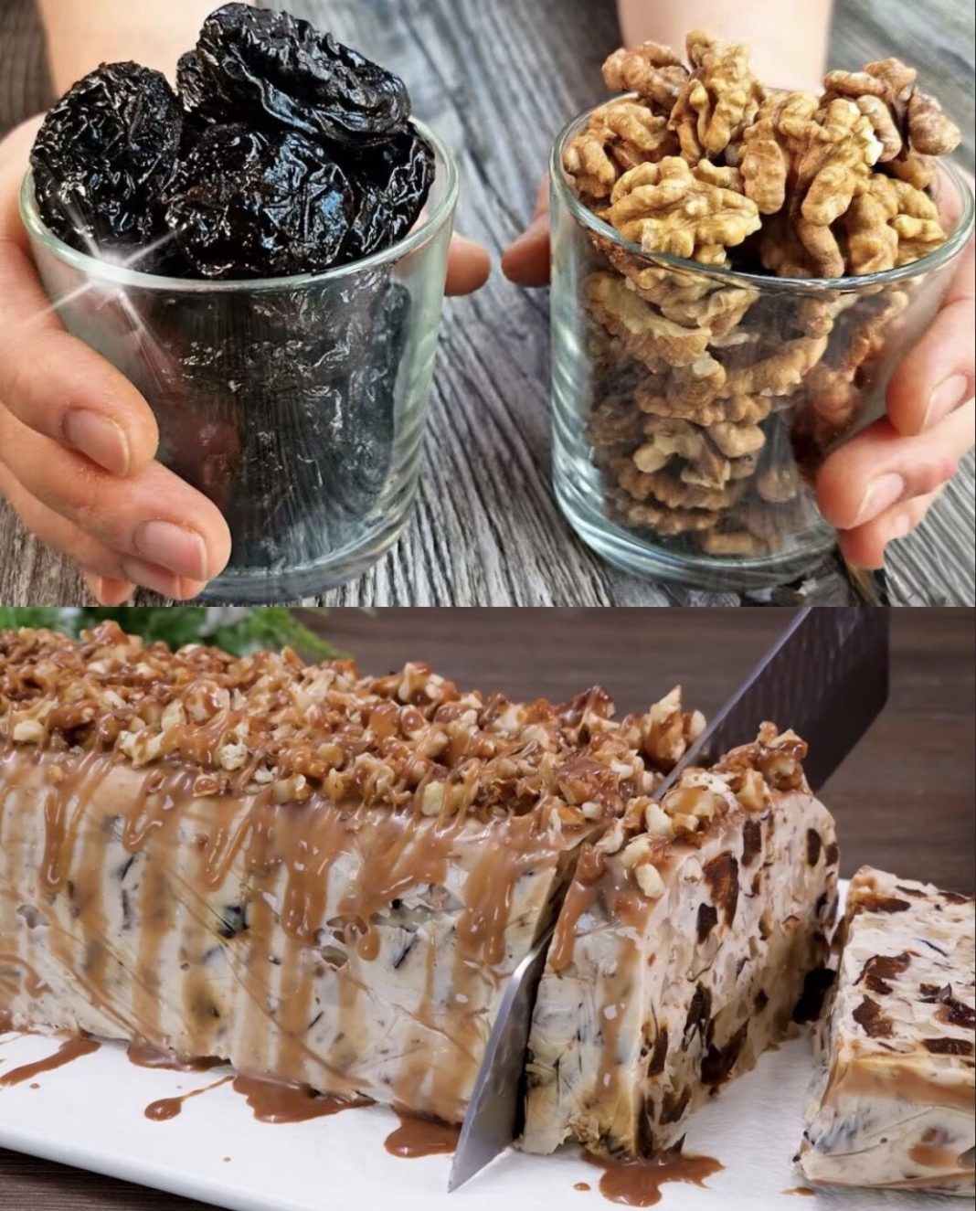 DESERT KOJI OSVAJA SVE ZA SAMO 5 MINUTA – KREMASTI KOLAČ SA SUHIM ŠLJIVAMA I ORASIMA - featured image