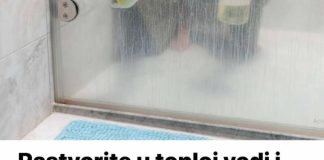 RASTVORITE U TOPLOJ VODI I POPRSKAJTE STAKLO , SLAVINU I KADU RASTVORITE U TOPLOJ VODI I POPRSKAJTE STAKLO , SLAVINU I KADU - featured image