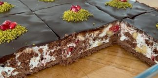 🍰 Biskvitna Torta sa Voćem i Čokoladnim Prelivom – Savršen spoj ukusa! 🍫🍓 🍰 Biskvitna Torta sa Voćem i Čokoladnim Prelivom – Savršen spoj ukusa! 🍫🍓 - featured image