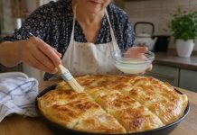 Samo 1 čaša ovog preliva i pita bude kao iz pekare: Hrskava spolja i sočna iznutra Samo 1 čaša ovog preliva i pita bude kao iz pekare: Hrskava spolja i sočna iznutra - featured image