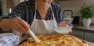 Samo 1 čaša ovog preliva i pita bude kao iz pekare: Hrskava spolja i sočna iznutra Samo 1 čaša ovog preliva i pita bude kao iz pekare: Hrskava spolja i sočna iznutra - featured image