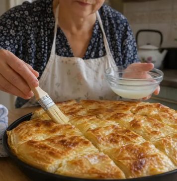 Samo 1 čaša ovog preliva i pita bude kao iz pekare: Hrskava spolja i sočna iznutra Samo 1 čaša ovog preliva i pita bude kao iz pekare: Hrskava spolja i sočna iznutra - featured image