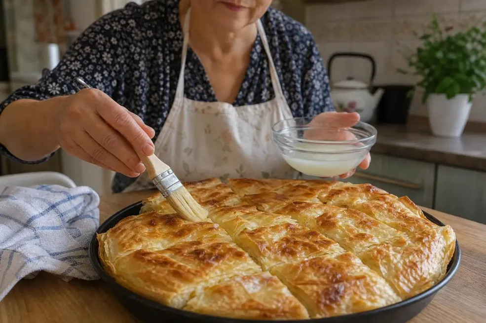 Samo 1 čaša ovog preliva i pita bude kao iz pekare: Hrskava spolja i sočna iznutra - featured image Samo 1 čaša ovog preliva i pita bude kao iz pekare: Hrskava spolja i sočna iznutra - featured image