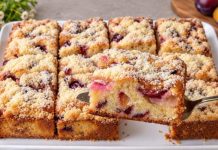 BAKIN KOLAČ SA ŠLJIVAMA: Sve po „8 kašika” gotov za 5 minuta!Jednostavno i bez vage! 😋 BAKIN KOLAČ SA ŠLJIVAMA: Sve po „8 kašika” gotov za 5 minuta!Jednostavno i bez vage! 😋 - featured image