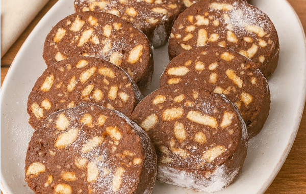 ČOKOLADNA SALAMA BEZ PEČENJA SA KEKSOM – BRZO, JEDNOSTAVNO I NEODOLJIVO! 🍫🍪 - featured image ČOKOLADNA SALAMA BEZ PEČENJA SA KEKSOM – BRZO, JEDNOSTAVNO I NEODOLJIVO! 🍫🍪 - featured image